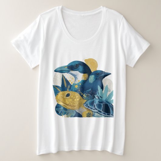 Sommer-Tiere Strand T-Shirt Geschenk (Design vorne)