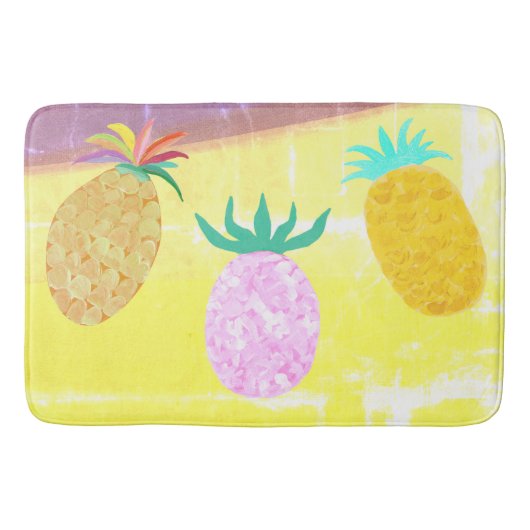 Sommer-Tiki-Ananas-Luau Badematte (Vorderseite)