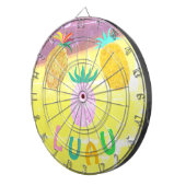 Sommer-Tiki-Ananas-Luau Dartscheibe (Vorderseite rechts)
