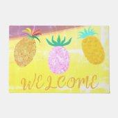 Sommer-Tiki-Ananas-Luau Fußmatte (Vorderseite)