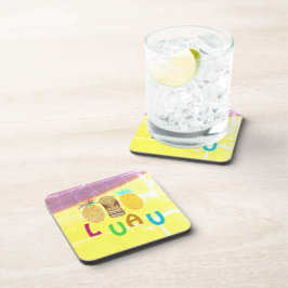 Sommer-Tiki-Ananas-Luau Getränkeuntersetzer