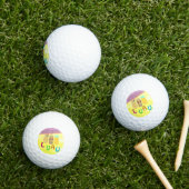 Sommer-Tiki-Ananas-Luau Golfball (Insitu Gras)