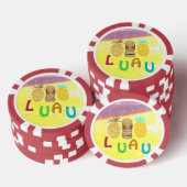 Sommer-Tiki-Ananas-Luau Pokerchips (Stapel)