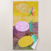 Sommer-Tiki-Ananas-Luau Strandtuch (Vorderseite)