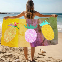 Sommer-Tiki-Ananas-Luau Strandtuch