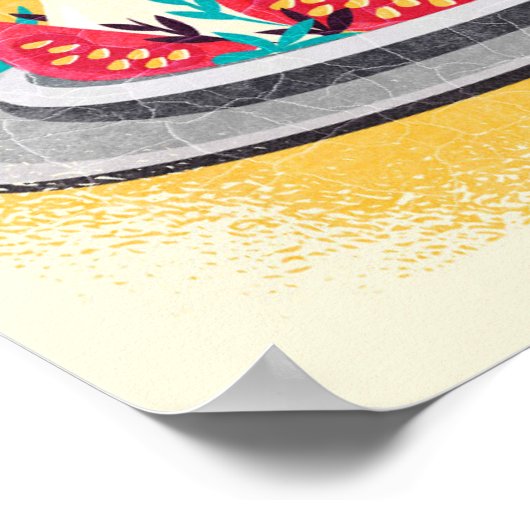 Sommer Tomate Borratta Poster (Ecke)