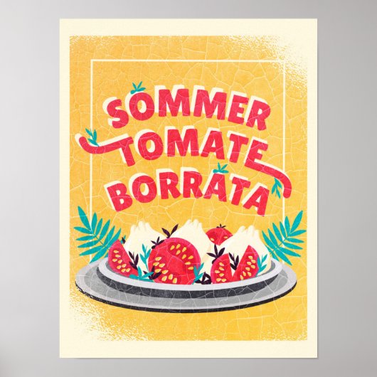Sommer Tomate Borratta Poster (Vorne)