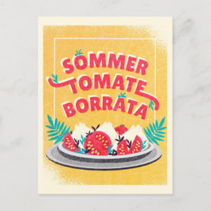 Sommer Tomate Borratta Postkarte