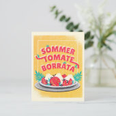 Sommer Tomate Borratta Postkarte (Stehend Vorderseite)