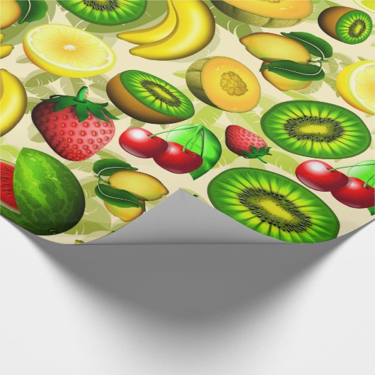 Sommer trägt saftiges PatterWrapping Papier Geschenkpapier (Ecke)