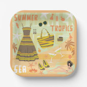 Sommer-Tropen Pappteller (Vorderseite)