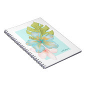 Sommer Tropenflora mit Namen Notizblock (Rechte Seite)