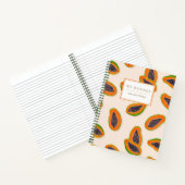Sommer Tropical Papaya Frucht Rosa Rosa Notizblock (Innenseite)