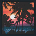 Sommer tropisch rosa Orangenpalmen Sonnenuntergang Künstlicher Leinwanddruck<br><div class="desc">Dieses tropische und coole Design ist perfekt für die heißen Sommermonate. Das Hotel verfügt über einen künstlerischen und modernen Neon-Rosa-, Orange- und lila Neonuntergang mit schwarzen Palmen-Silhouetten und strahlender Sonne. Es ist schön, wunderschön und malerisch! ***WICHTIGE HINWEIS FÜR DESIGN: Für individuelle Designanfragen, wie z.B. passende Produktanfragen, Farbänderungen, Platzierungsänderungen oder andere...</div>