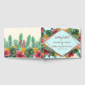 Sommer Tropische Ananas Blätter Blumenzehen Gästebuch (Voll)