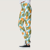 Sommer Tropische Ananas und Streifen Leggings (Links)