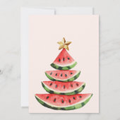 Sommer Tropische Wassermelone Weihnachten im Juli Einladung (Rückseite)