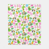 Sommer tropischen Toucan und Flamingo Muster Fleecedecke (Vorderseite)