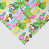 Sommer tropischen Toucan und Flamingo Muster Seidenpapier (Detail)