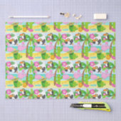 Sommer tropischen Toucan und Flamingo Muster Seidenpapier (Handwerk)