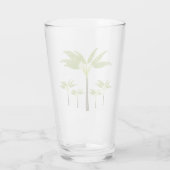 Sommer-tropischer Palme-Insel-Strand-Klassiker Glas (Rückseite)