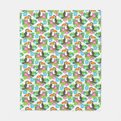 Sommer Tropischer Touch und Blumenmuster Fleecedecke (Vorderseite)