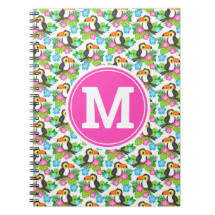 Sommer Tropischer Touch und Blumenmuster Notizblock