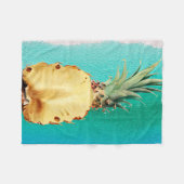 Sommer Tropisches Ananas Obst Fleecedecke (Vorderseite (Horizontal))