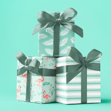 Sommer tropisches Flamingo pastellblaues Set 3