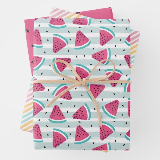 Sommer Tropisches Wassermelone Geschenkpapier Set (Beispiel)