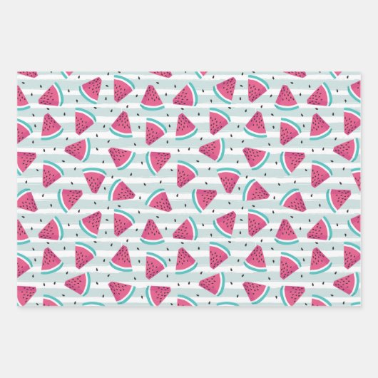 Sommer Tropisches Wassermelone Geschenkpapier Set (Vorderseite)