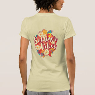 Sommer-Typografie Tropische Blume T-Shirt