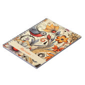 Sommer über Taube und Blumendesign Notizblock (Linke Seite)