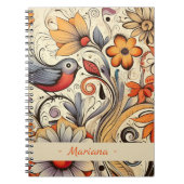 Sommer über Taube und Blumendesign Notizblock (Vorderseite)