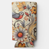 Sommer über Taube und Blumendesign Selters Dosenkühler (Rückseite)