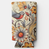 Sommer über Taube und Blumendesign Selters Dosenkühler (Vorderseite)