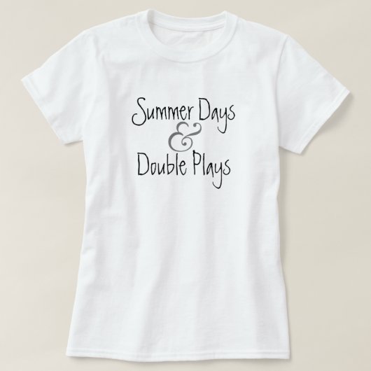 Sommer und Baseball T - Shirt (Design vorne)