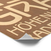 Sommer und Graubünden Schweiz Vintage Travel Poste Poster (Ecke)