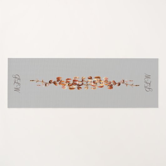 Sommer und Herbst Reben Grau Yoga Mat Yogamatte (Vorderseite (Horizontal))