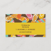 Sommer-und Spaß-bunter Strand drehen Visitenkarte (Rückseite)