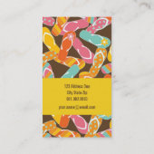 Sommer und Spaß farbenfrohe Strand Flip Flops Must Visitenkarte (Rückseite)