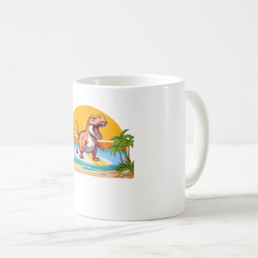Sommer und Surfen Kaffeetasse (VorderseiteRechts)