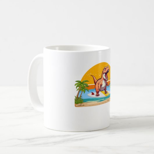 Sommer und Surfen Kaffeetasse (Vorderseite Links)