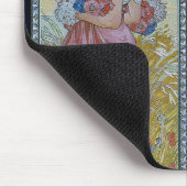 "Sommer und Winter " Alphonse Muchas Mousepad (Ecke)