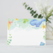 Sommer unter der Sea Baby Shower Blank Begleitkarte (Stehend Vorderseite)