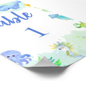 Sommer unter der Sea Baby Shower Tischnummer Poster (Ecke)