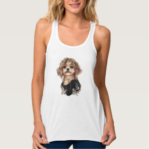 Sommer unverzichtbar! Maltipoo Watercolor Tan Tank Top