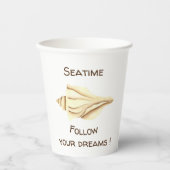 Sommer Verfolgen Sie Ihre Träume Muschel Romantisc Pappbecher (Vorderseite)