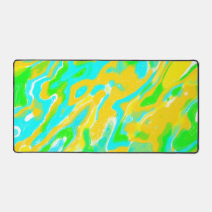 Sommer-Vibe-Marmor-Textur-Flüssigfarben-Mischung Schreibtischunterlage