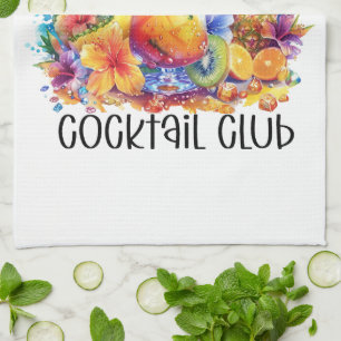Sommer-Vibes-Cocktail-Club Tropisches Getränk Geschirrtuch